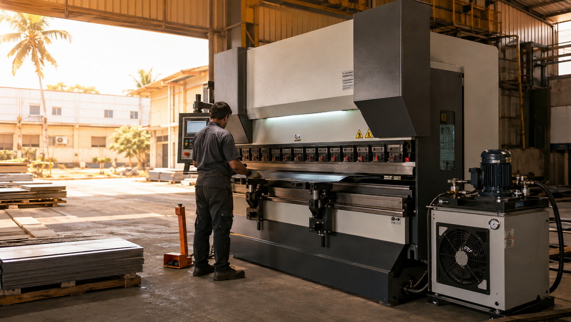 Hydraulic Press Brake In Hot Climate Workshop Hydraulic Press Brake In Hot Climate Workshop