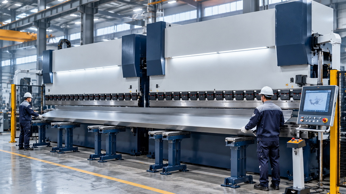 Synchronized Tandem Press Brake Bending Long Sheet Metal Synchronized Tandem Press Brake Bending Long Sheet Metal