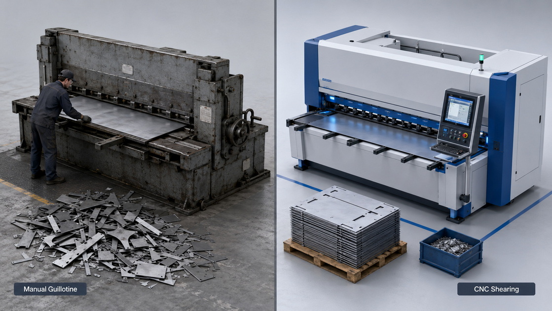 CNC Shearing Vs Guillotine Scrap Comparison CNC Shearing Vs Guillotine Scrap Comparison