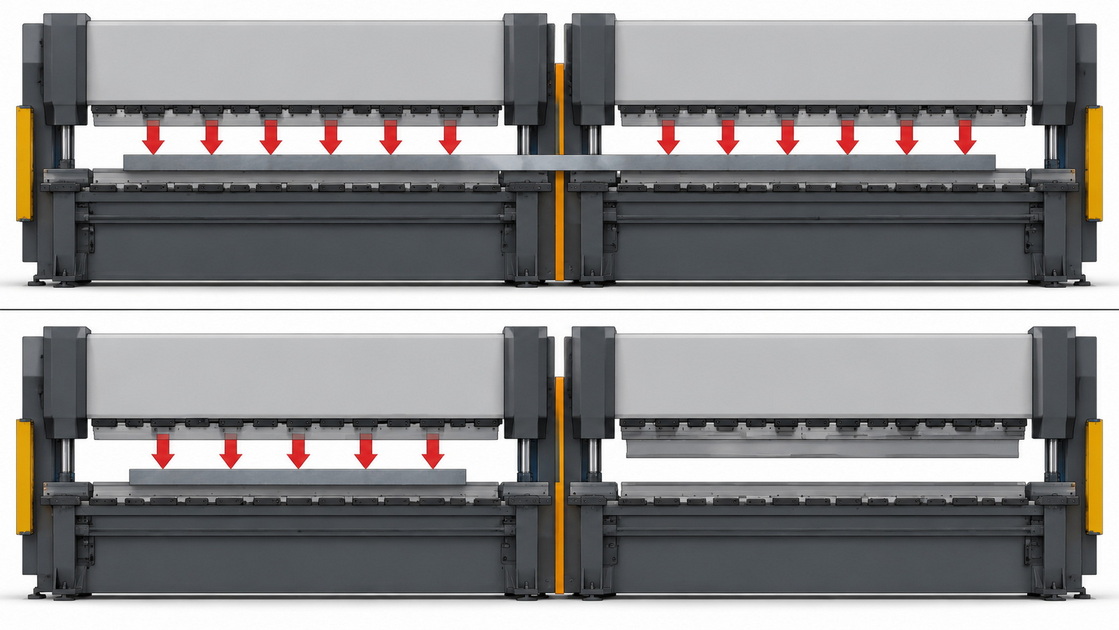 Tandem Press Brake Load Distribution And Tooling Alignment Tandem Press Brake Load Distribution And Tooling Alignment
