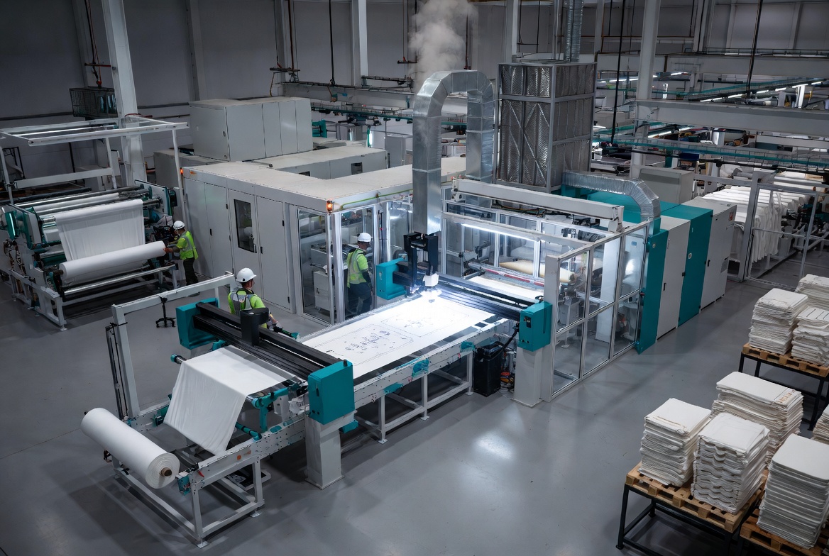Industrial Fabric Laser Cutting Line Industrial Fabric Laser Cutting Line