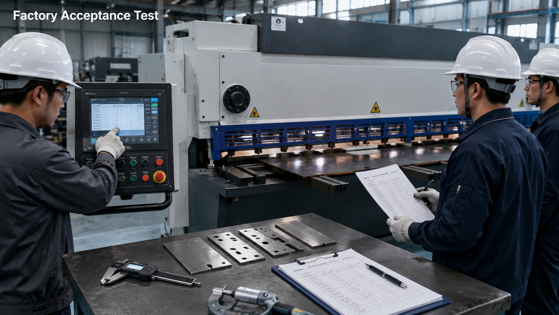 Mechanical Shearing Machine Factory Acceptance Test Mechanical Shearing Machine Factory Acceptance Test