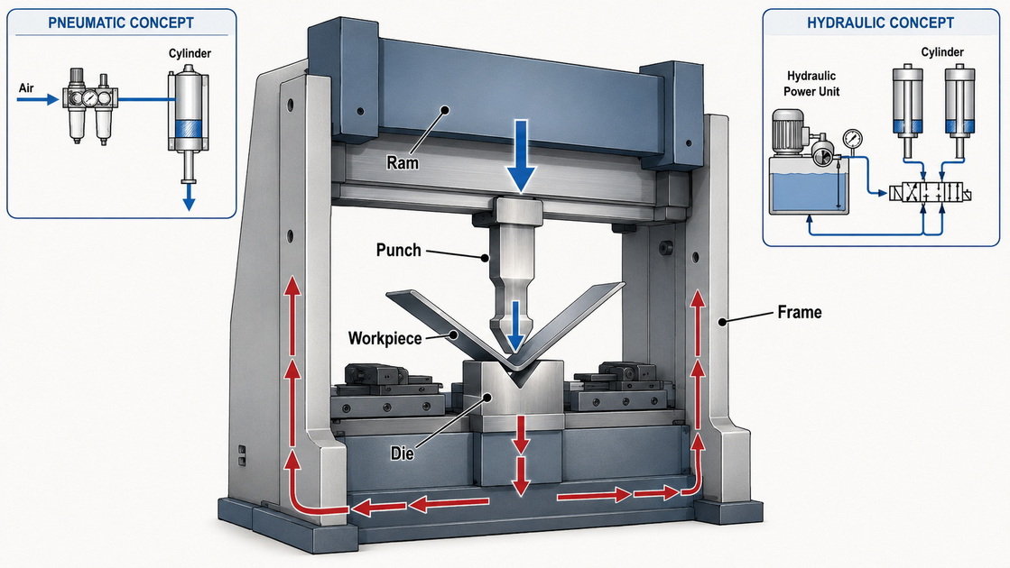 Press Brake Structure And Force Flow Press Brake Structure And Force Flow