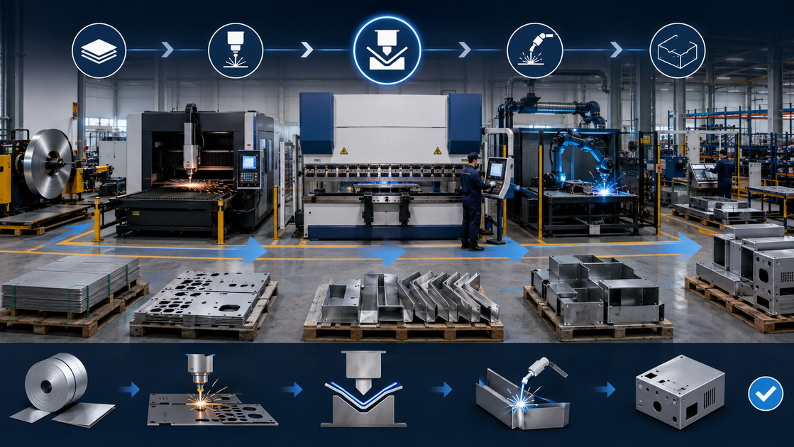 Sheet Metal Production Line With Press Brake Sheet Metal Production Line With Press Brake