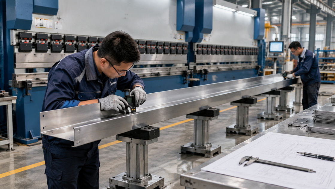 Long Sheet Metal Bend Quality Inspection Long Sheet Metal Bend Quality Inspection
