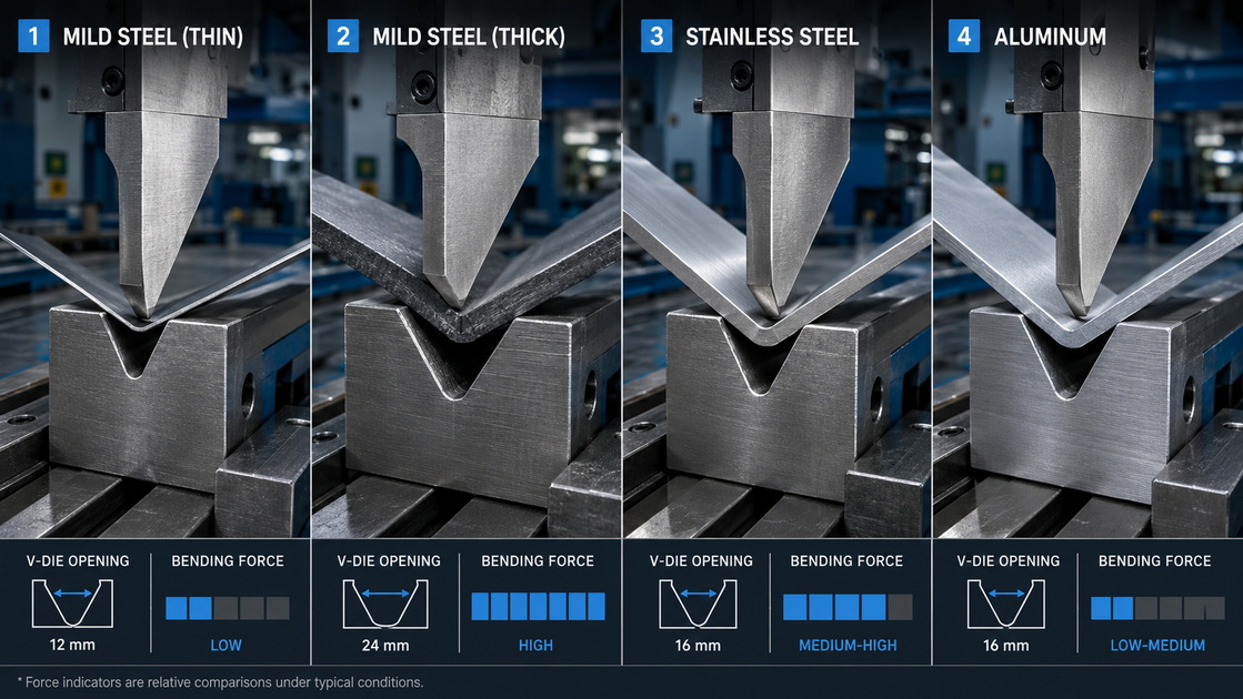 Sheet Metal Bending Force Comparison Sheet Metal Bending Force Comparison