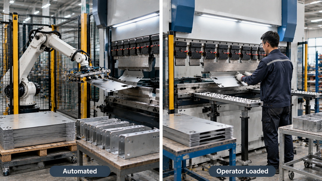 Automatic and Manual Sheet Metal Bending Comparison Automatic and Manual Sheet Metal Bending Comparison