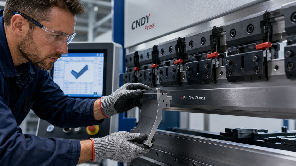 CNC Press Brake Tool Change Workflow CNC Press Brake Tool Change Workflow