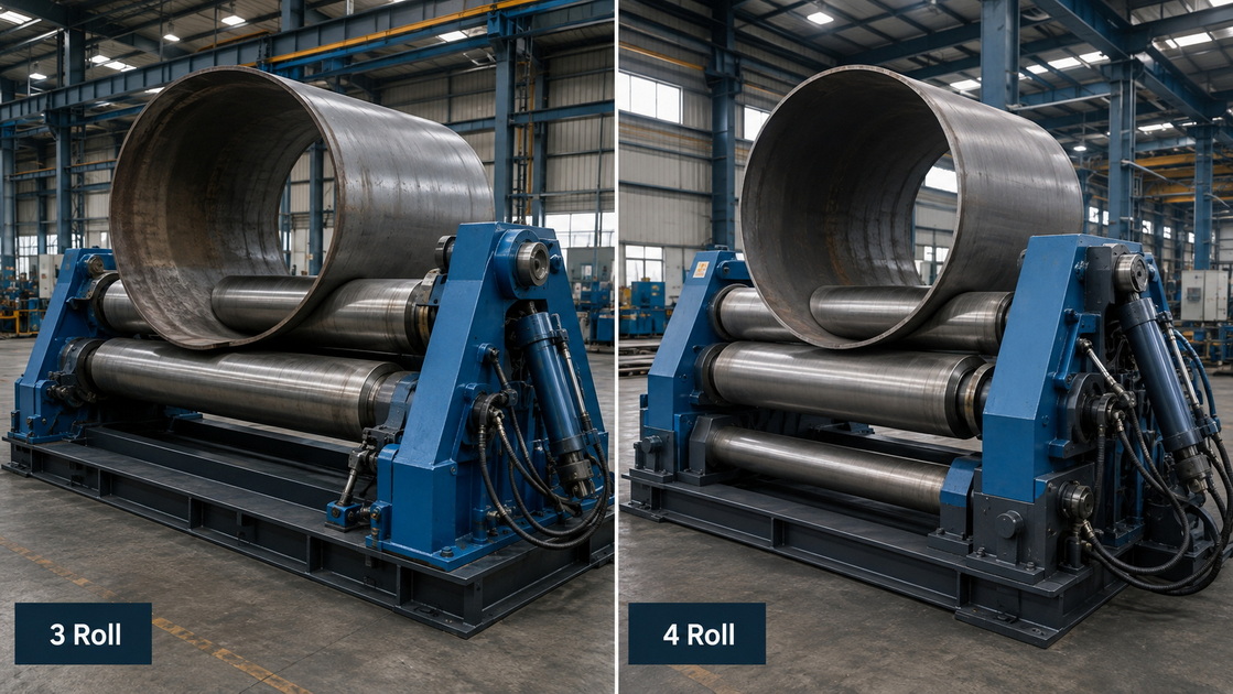 Three Roll And Four Roll Plate Rolling Machine Comparison