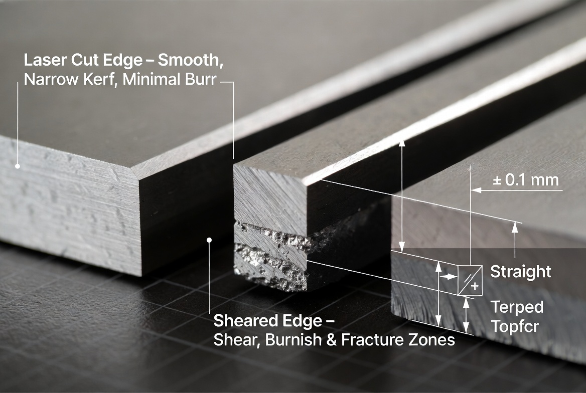 Laser Cutting And Shearing Edge Comparison