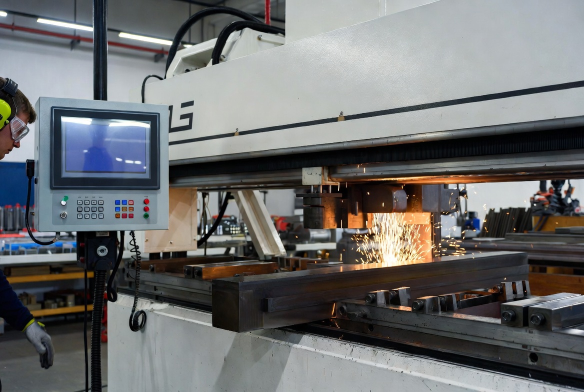 CNC Hydraulic Shearing Machine in Modern Factory