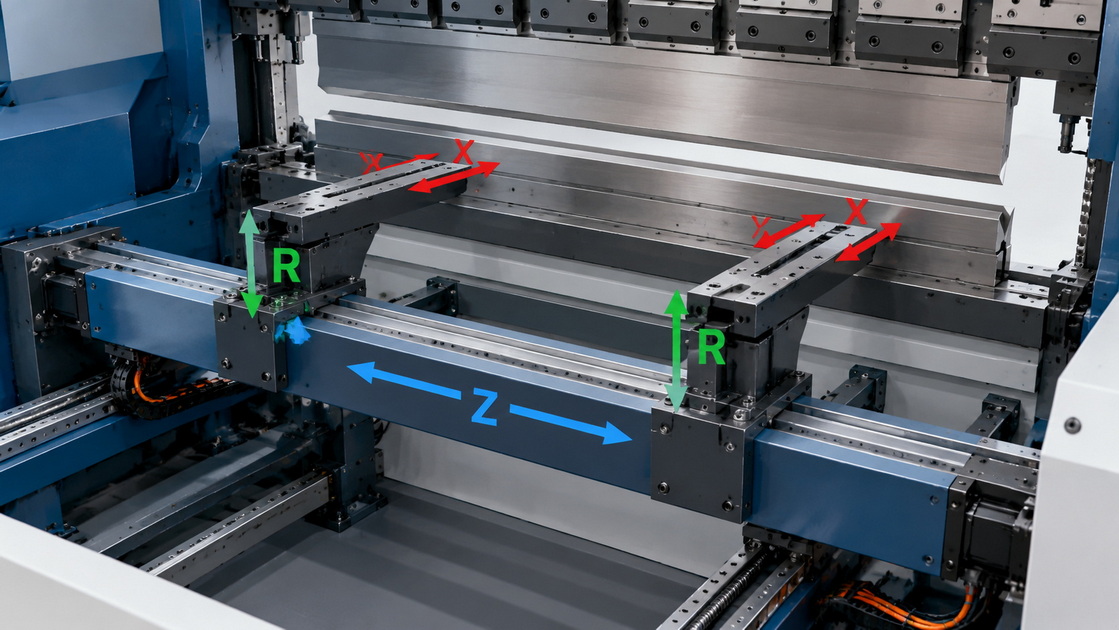 CNC Press Brake Backgauge Axis Layout