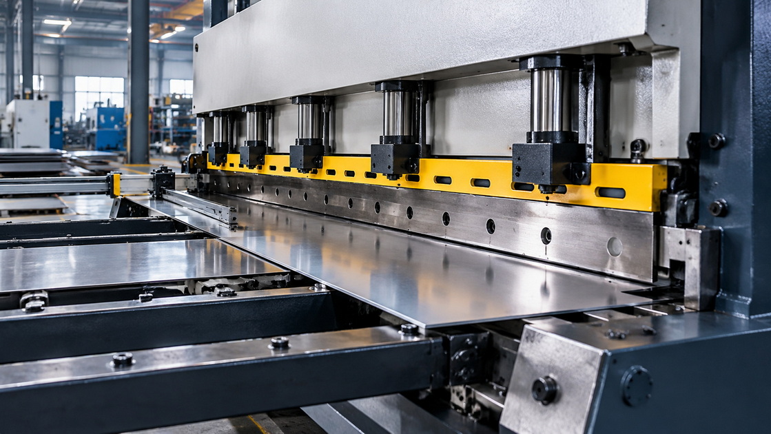 Hydraulic Guillotine Shear Cutting Steel Plate
