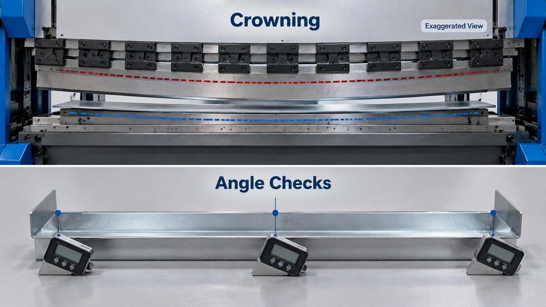 Press Brake Crowning And Angle Inspection Press Brake Crowning And Angle Inspection
