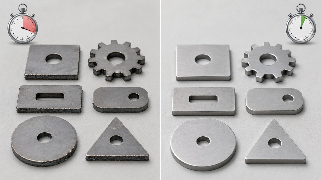 Fiber Laser Power Comparison Cutting Test