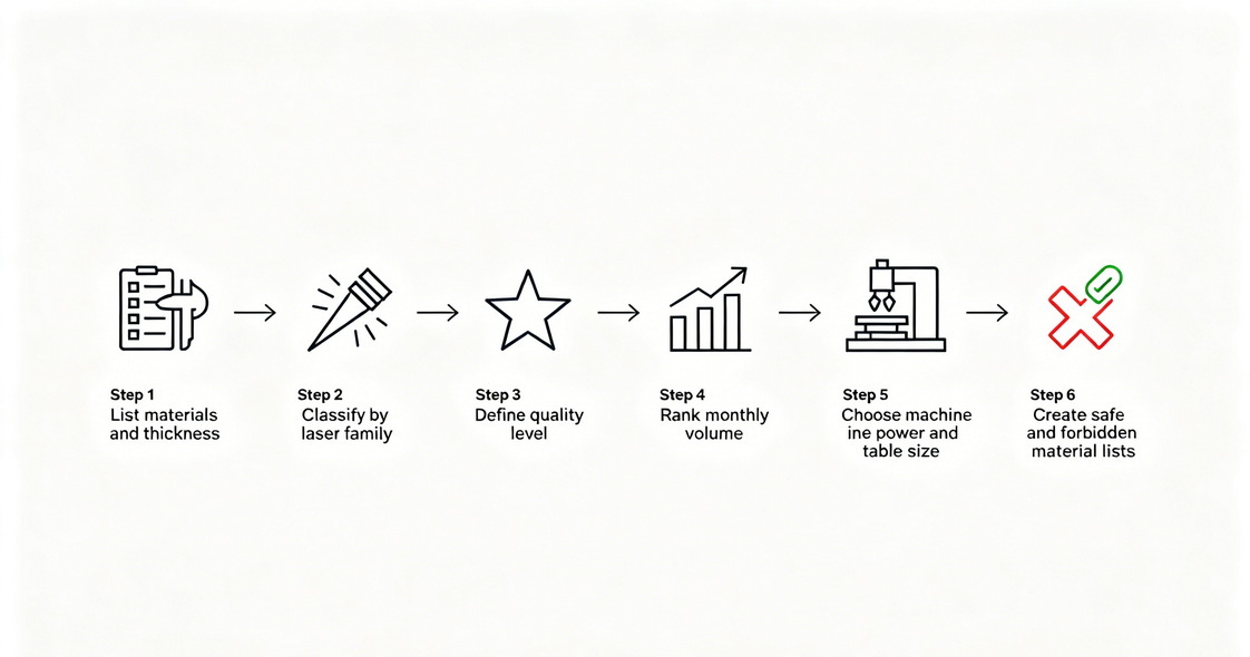Laser Type And Material Selection Workflow