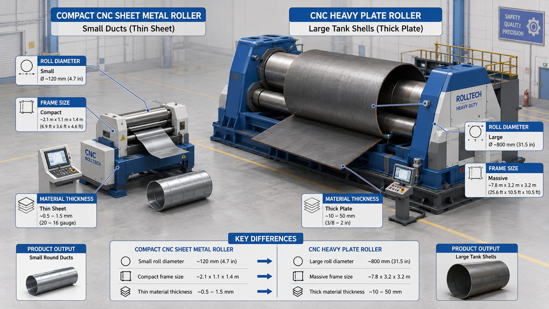 CNC Sheet And Heavy Plate Roller Comparison CNC Sheet And Heavy Plate Roller Comparison