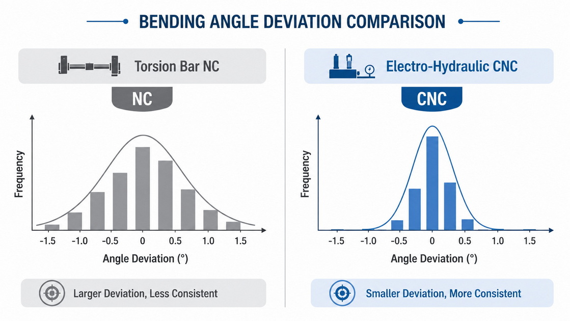 Bending Angle Accuracy Comparison Bending Angle Accuracy Comparison